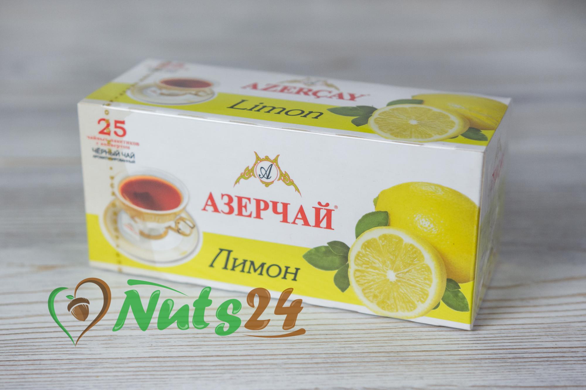 Чай Азерчай травяной лимон и мята 20 пак.