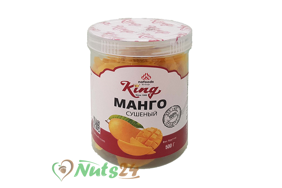 Манго сушеное  "King" (в банке) 0.5 кг