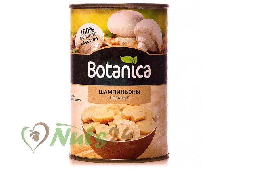 Шампиньоны с вешенками резаные "Botanica" 425 мл