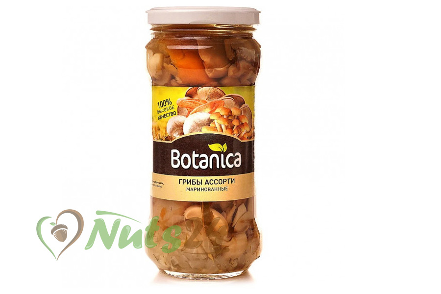 Грибы маринованные (ассорти) "Botanica" 370 мл