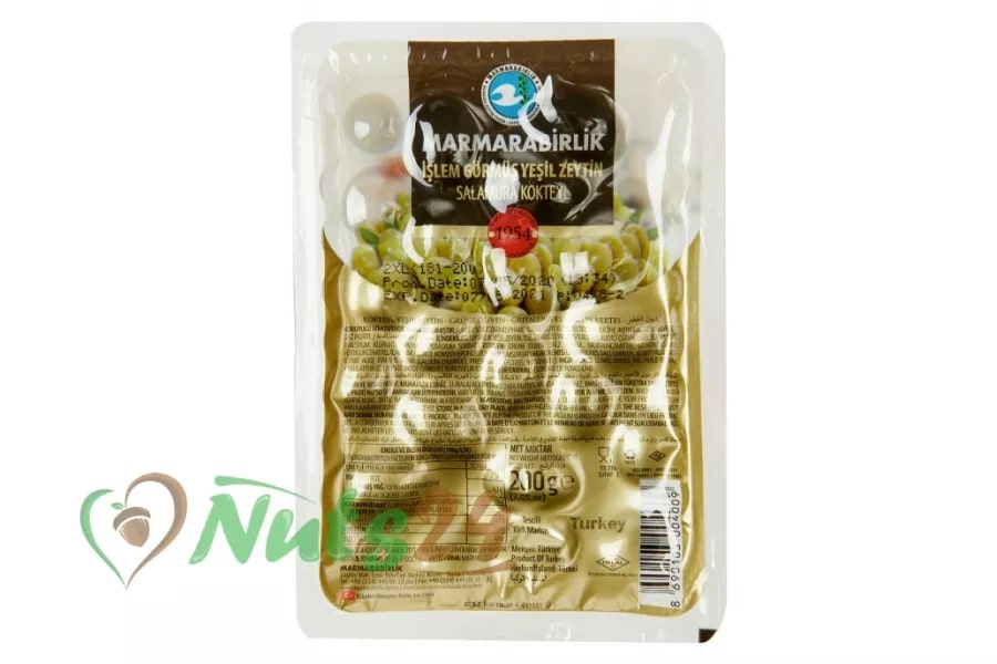 Турецкие оливки с косточкой "Marmarabirlik" 200 гр