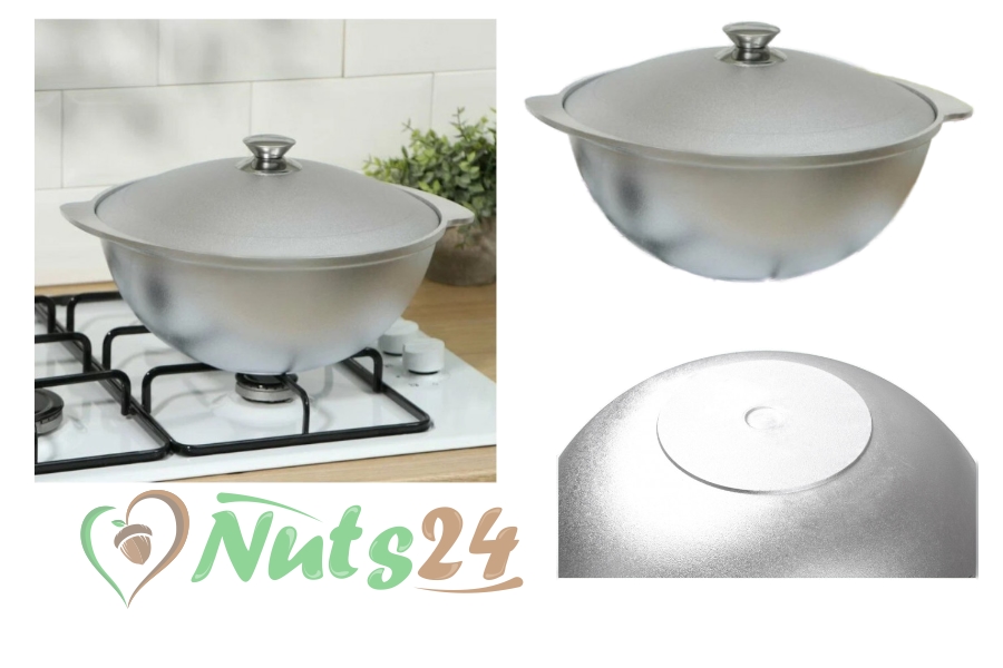 Казан алюминиевый с крышкой 8 л