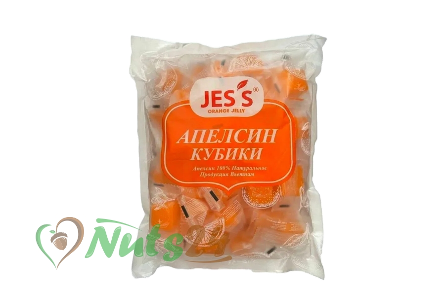 Апельсин кубики  JESS (жевательные конфеты) 500 гр 